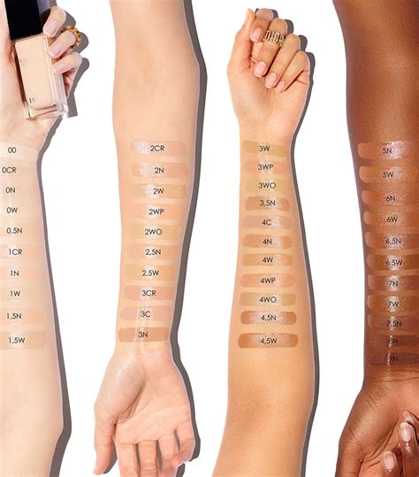 dior skin glow foundation swatches